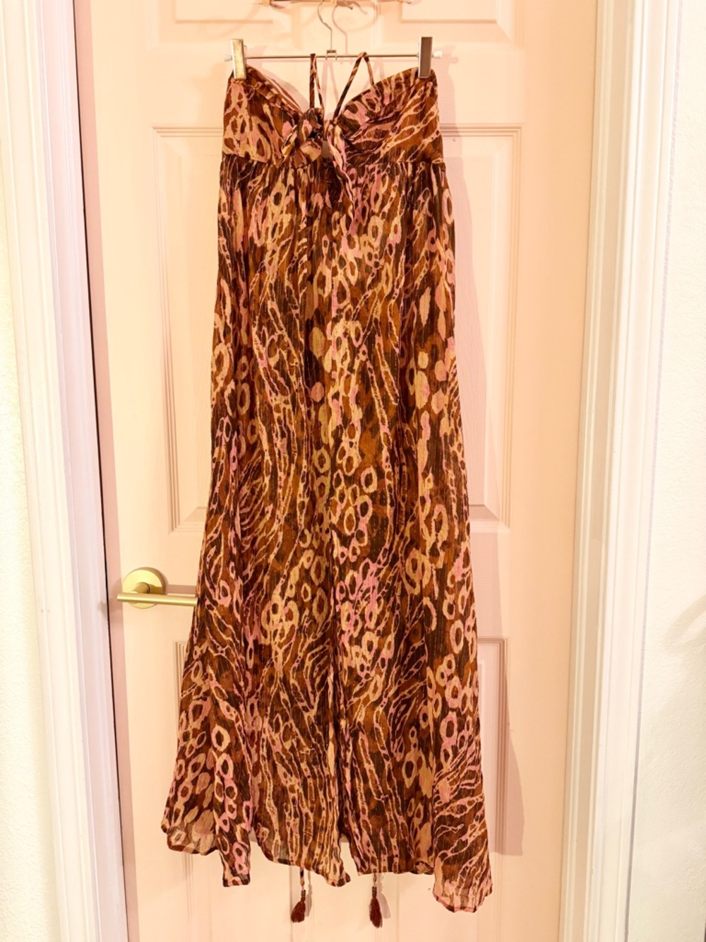 Anthropologie semi sheer maxi dress
